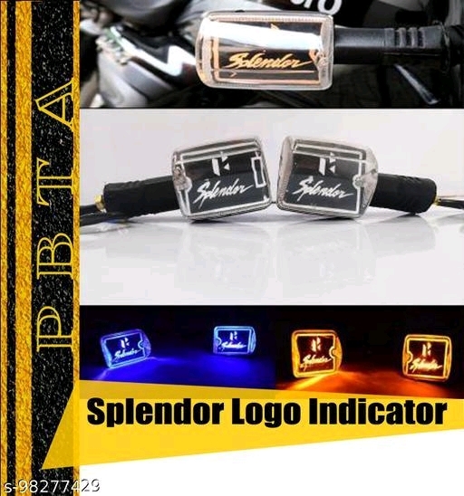 PBTA Pencil Type LED Indicators for Bike for Hero Splendor Dual Color Blue  & Yellow Blinker For Splendor - Pack Of 4 : Amazon.in: Car & Motorbike