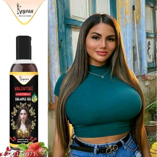 Keyoza presents VALENTINE Bigger Breast Enlarge Oil for Women Relieves  Stress Caused by Wired Bra and Breast toner massage oil 100% natural which  helps in growth and firmin and increase. increase for