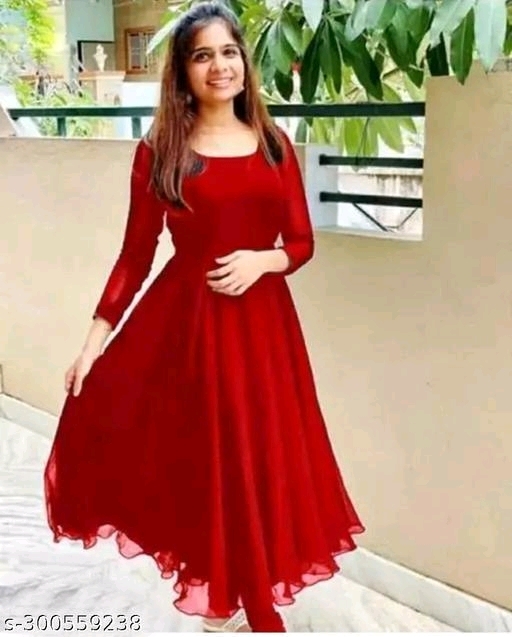 Red layered gown – Mesmaa