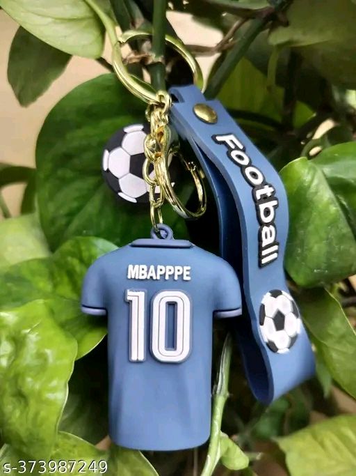 Will Vision Grey 3D Mbapppe Jersey Keychain Keyring Football Keychain For Car Bike Home School Bags Keychain For Best Gift Football Fans - Grey, Free Size