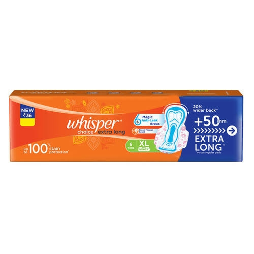 Whisper Choice Ultra XL - విస్పర్ ఛాయిస్ XL - 6 pads XL