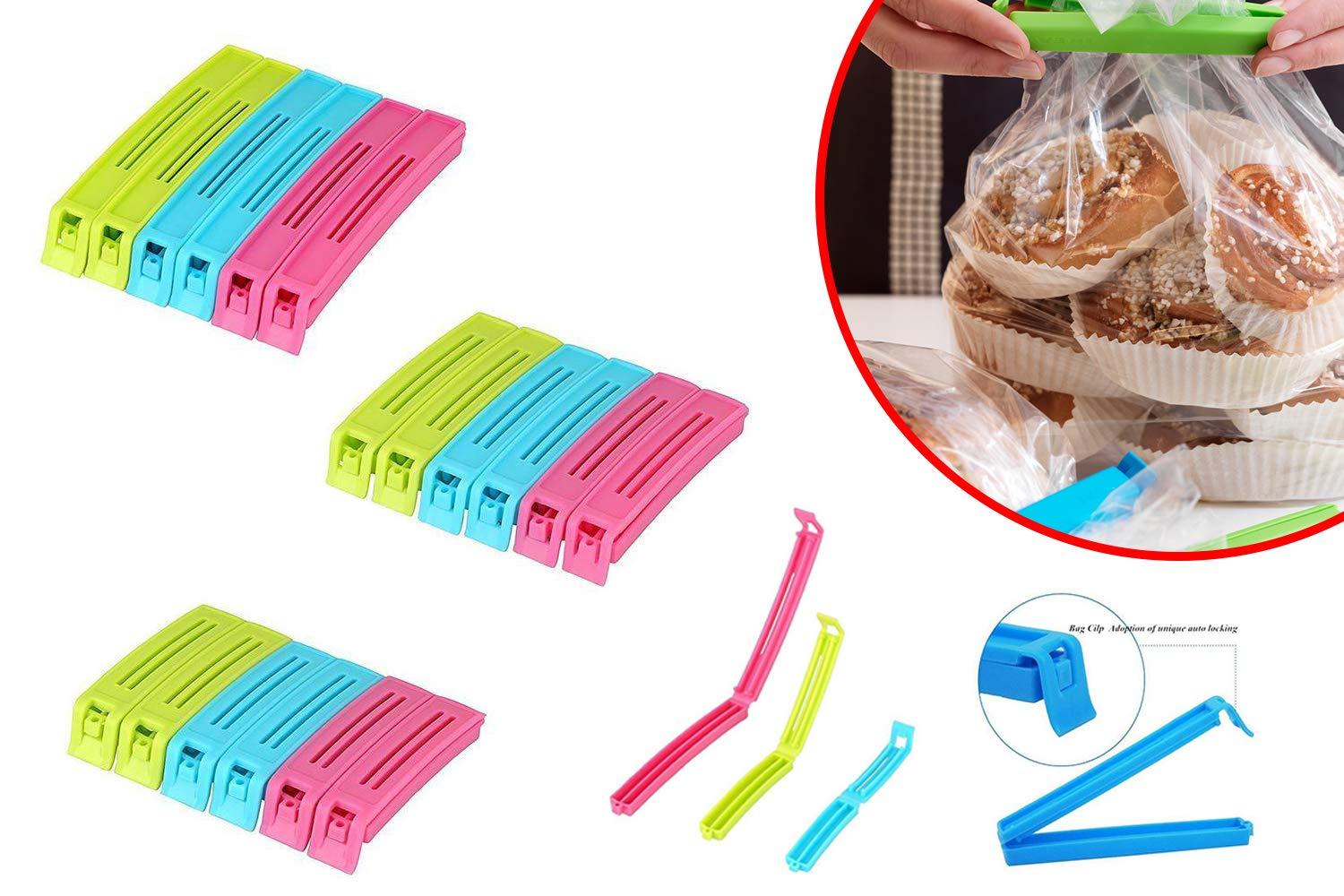 0105 Plastic Snack Bag Clip Sealer Set (18 Pcs, Multicolour) - India, 0.093 kgs