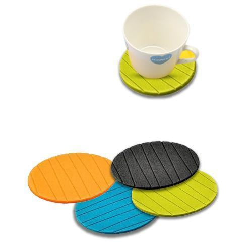 0129 6 pcs Useful Round Shape Plain Silicone Cup Mat Coaster Drinking Tea Coffee Mug Wine Mat for Home - India, 0.04 kgs