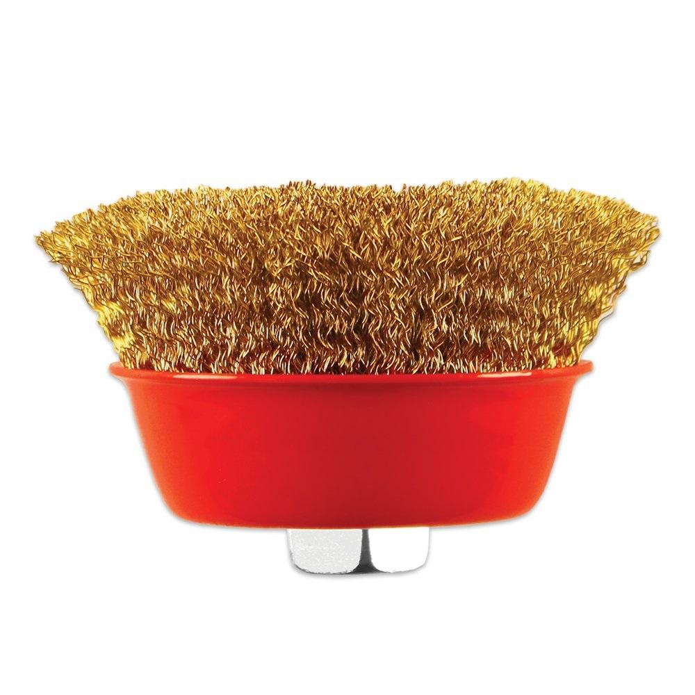 0194 Wire Wheel Cup Brush (Gold) - China, 0.174 kgs