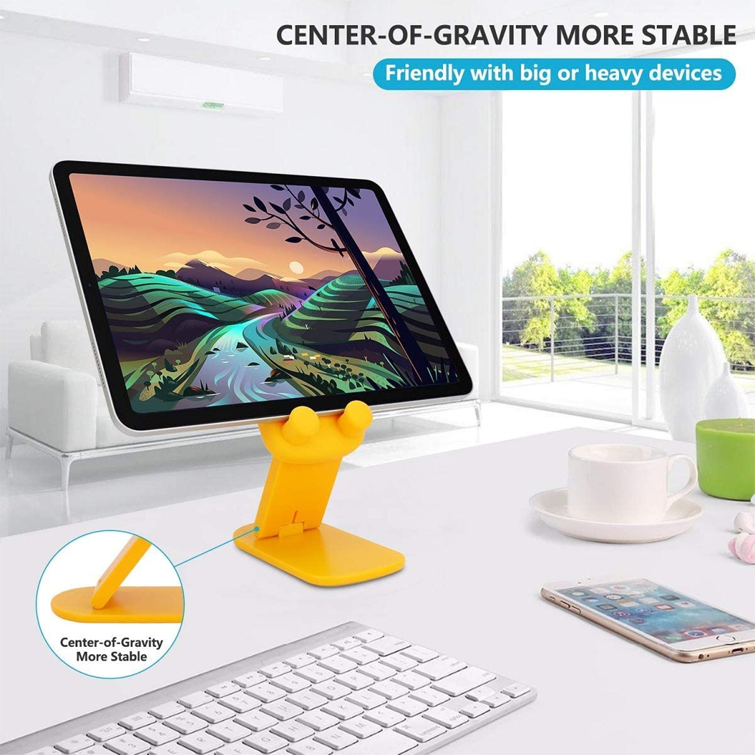 0216 Cute Cartoon Design Multi-Angle Adjustable Foldable Mobile Stand - China, 0.087 kgs