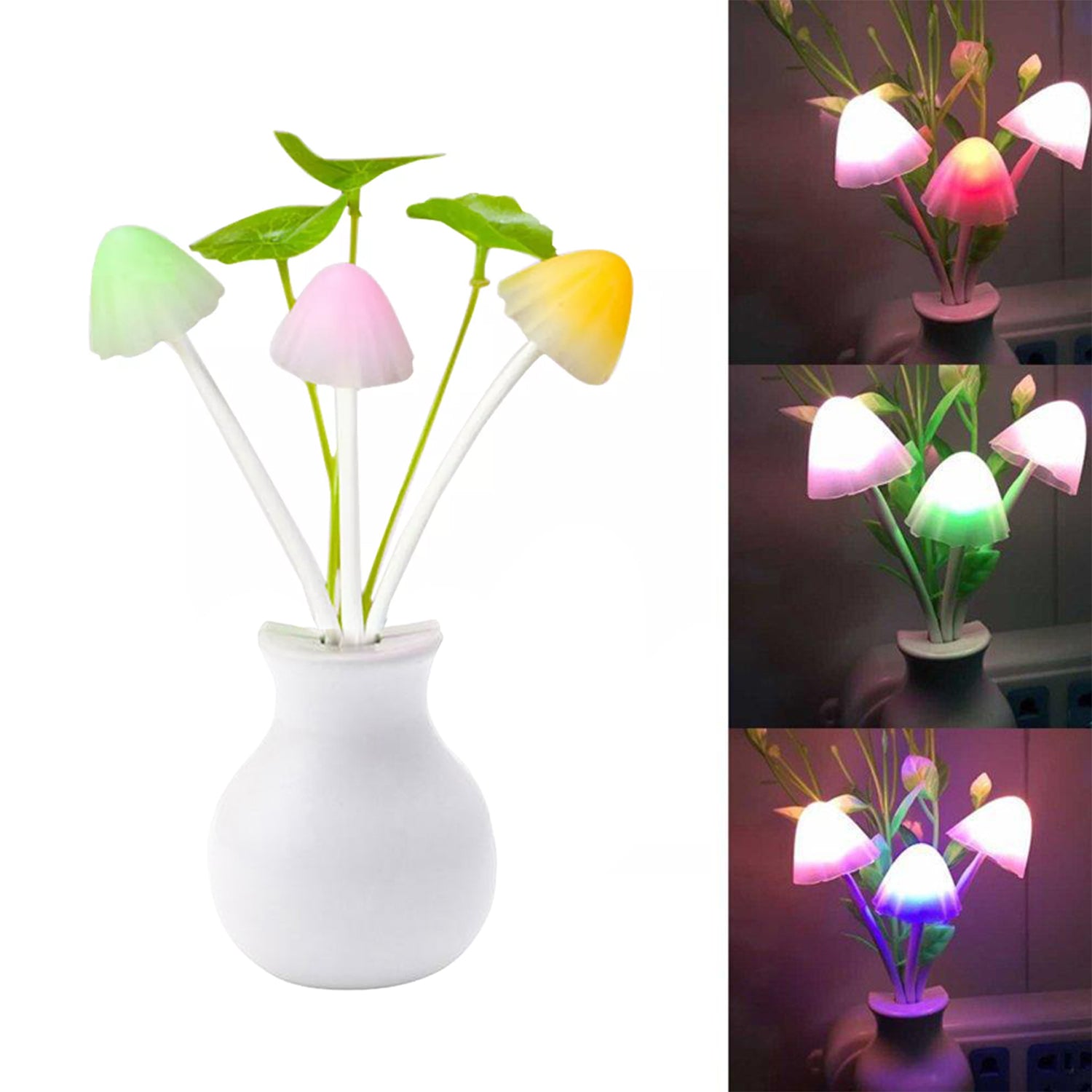 0217 LED Dream Night Light, Auto ON/Off Sensor Mushroom Lamp (Multicolor) - China, 0.088 kgs