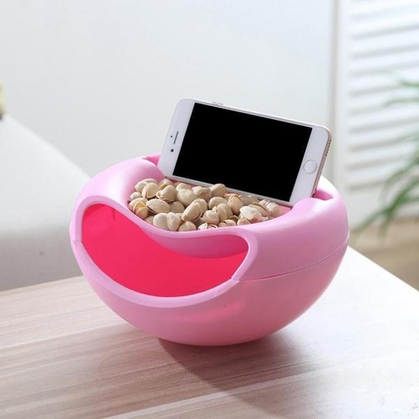 0250 Pista Nut Fruit Platter Serving Bowl With Mobile Phone Holder by HomeFast - India, 0.8 kgs