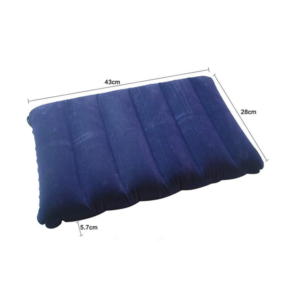 0510 Velvet Air Inflatable Travel Pillow (Blue) - China, 0.091 kgs