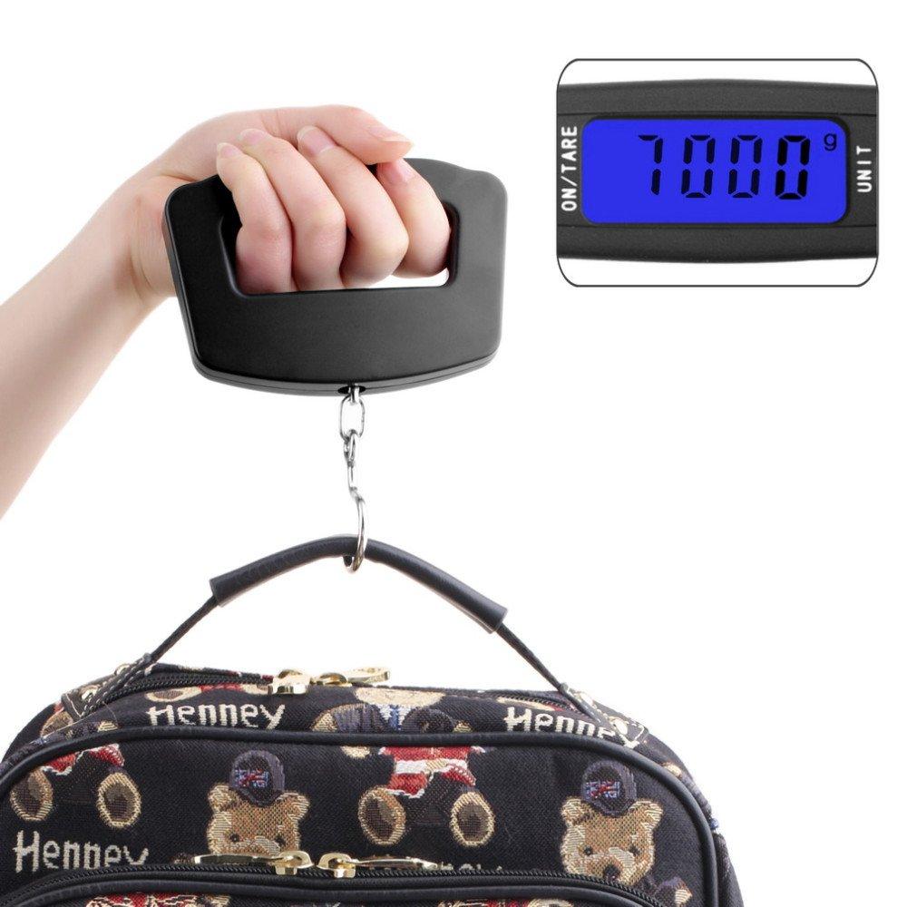 0548 Black Digital Portable Luggage Scale with LCD Backlight (50 kg) - China, 0.168 kgs