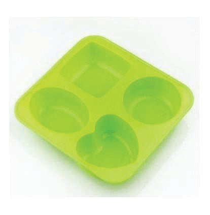 0773 Silicone Circle, Square, Oval and Heart Shape Soap And Mini Cake Making Mould - India, 0.173 kgs