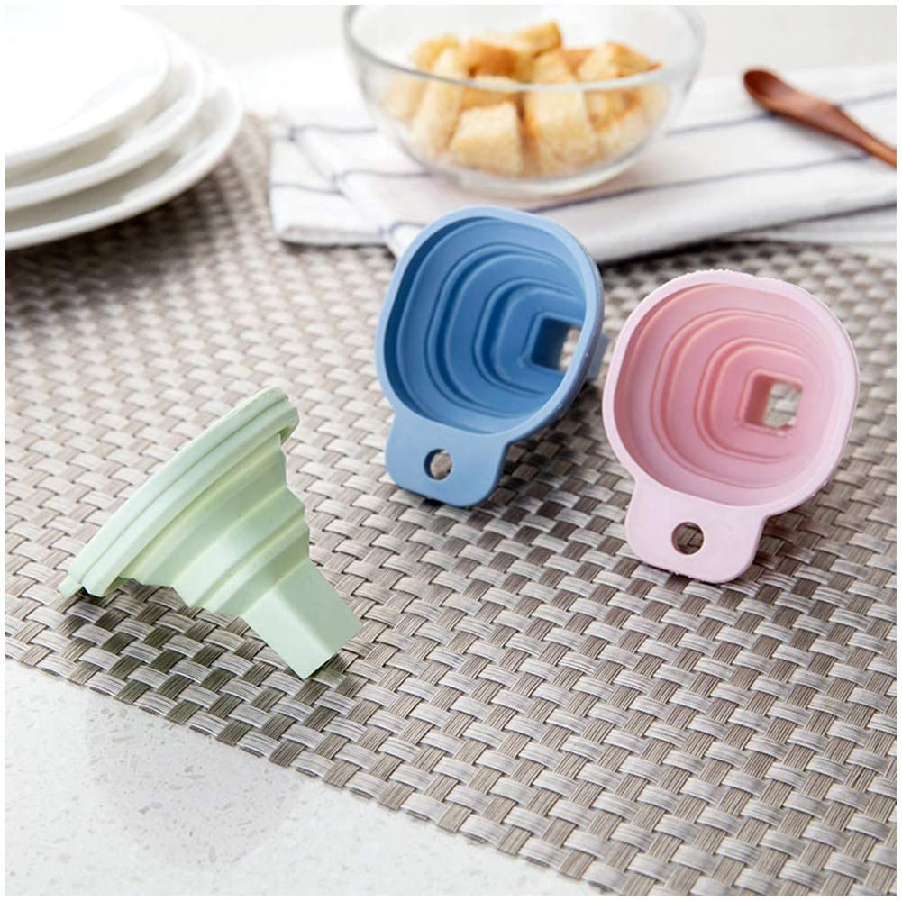 0828 Flexible Silicone Foldable Kitchen Funnel for Liquid/Powder Transfer Hopper Food (Small) - China, 0.022 kgs