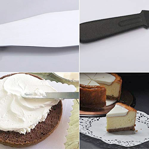 0844 Stainless Steel Palette Knife Offset Spatula for Spreading and Smoothing Icing Frosting of Cake 12 Inch - India, 0.08 kgs