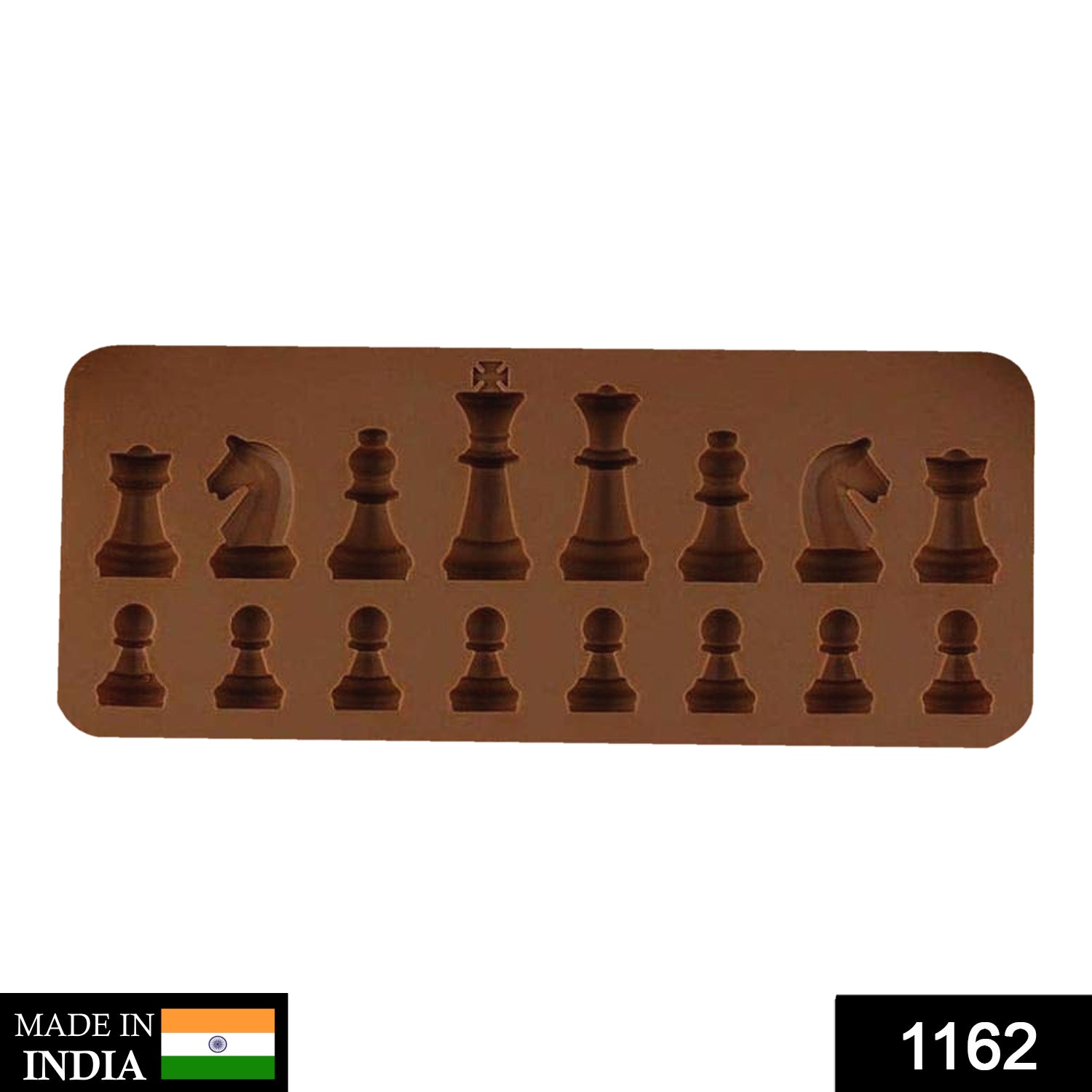 1162 Silicone Chocolate Chess Shaped Mould - 16 Cavity - China, 0.09 kgs