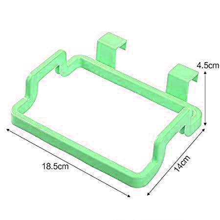 1168 Kitchen Plastic Garbage Bag Rack Holder ( Green Color ) - India, 0.24 kgs