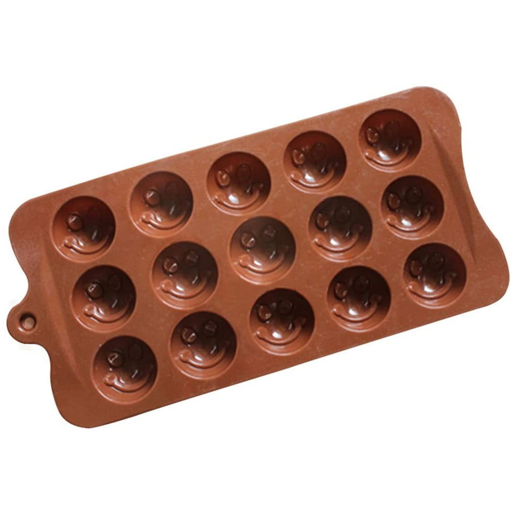 1188 Food Grade Non-Stick Reusable Silicone Smile Shape 15 Cavity Chocolate Molds / Baking Trays - India, 0.142 kgs
