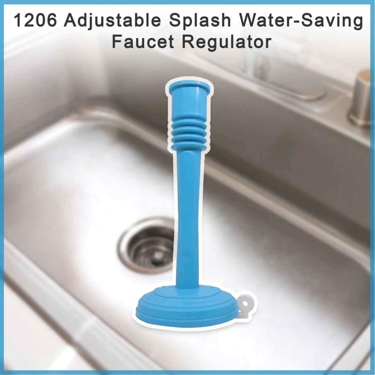 1206 Adjustable Splash Water-Saving Faucet Regulator - India, 0.192 kgs