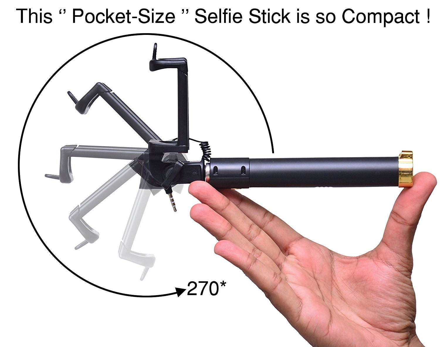 1347 Selfie Sticks Box with Aux Wire for All Smart Phones - China, 0.144 kgs