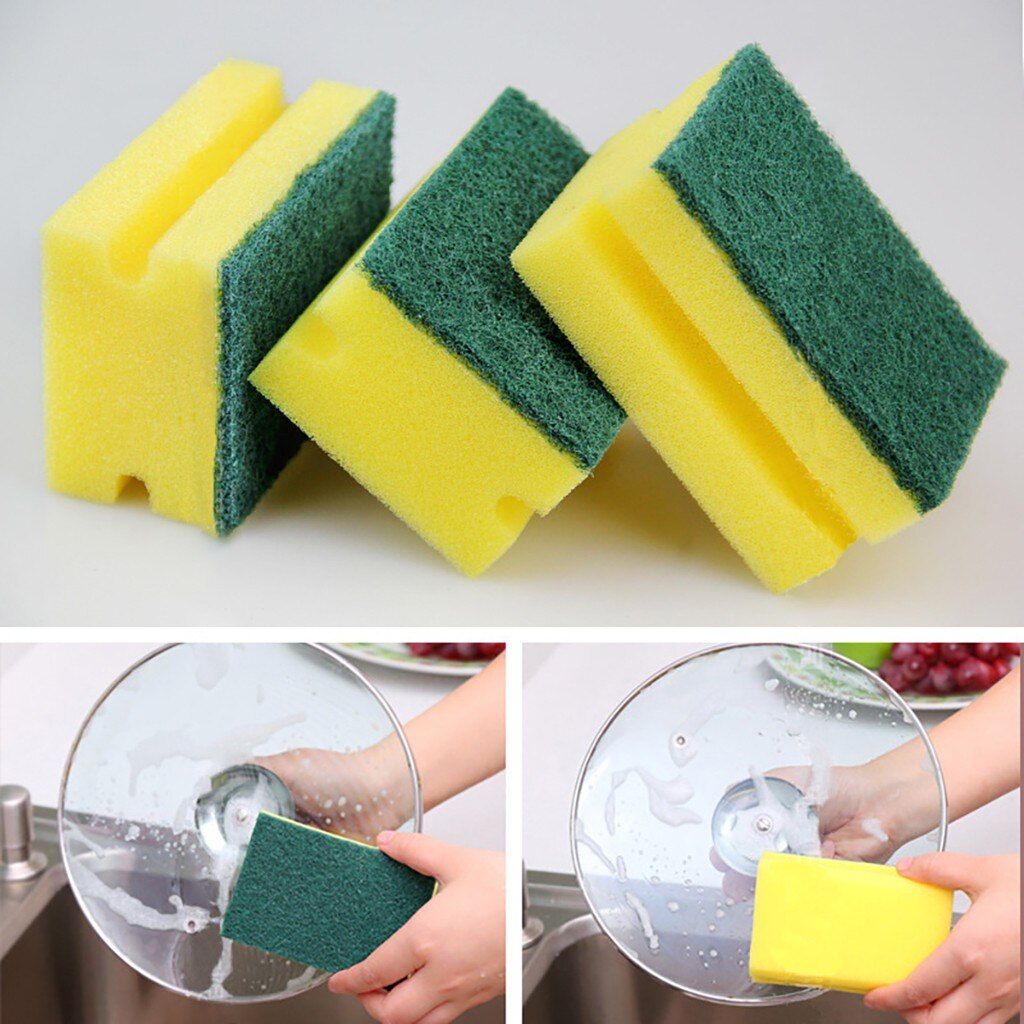 1429 Scrub Sponge 2 in 1 PAD for Kitchen, Sink, Bathroom Cleaning Scrubber (6 pc) - India, 0.35 kgs