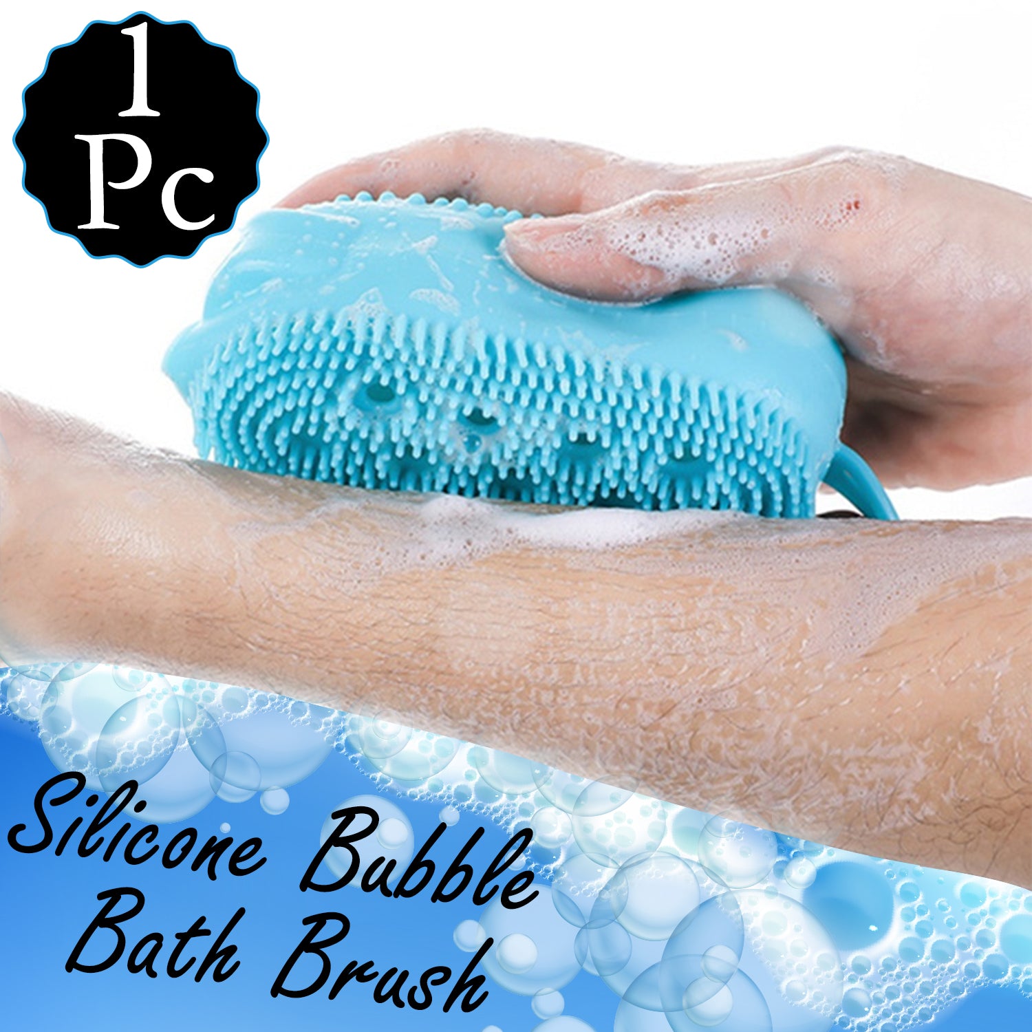 1448 Silicone Bubble Bath SPA Super Soft Body Scrubbing Brush - China, 0.13 kgs