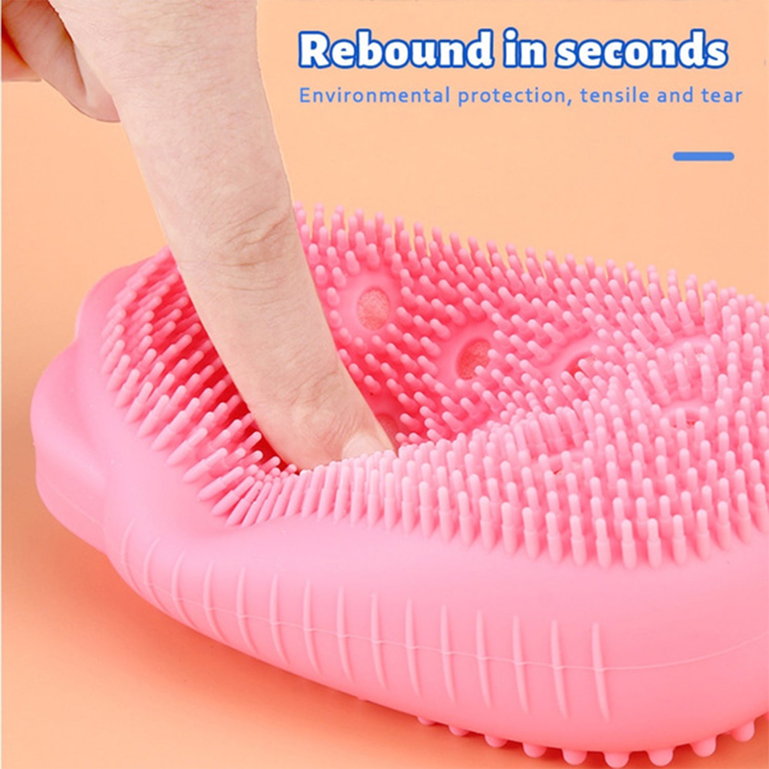 1448 Silicone Bubble Bath SPA Super Soft Body Scrubbing Brush - China, 0.13 kgs