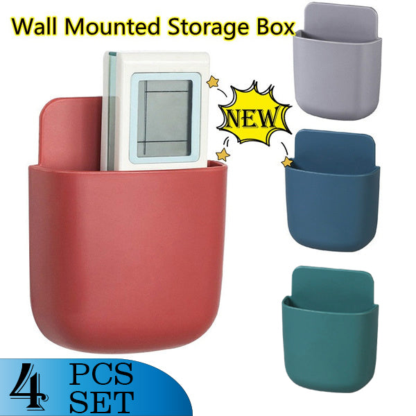1487 Wall Mounted Storage Case with Mobile Phone Charging Holder(4pc) - 0.41 kgs, India