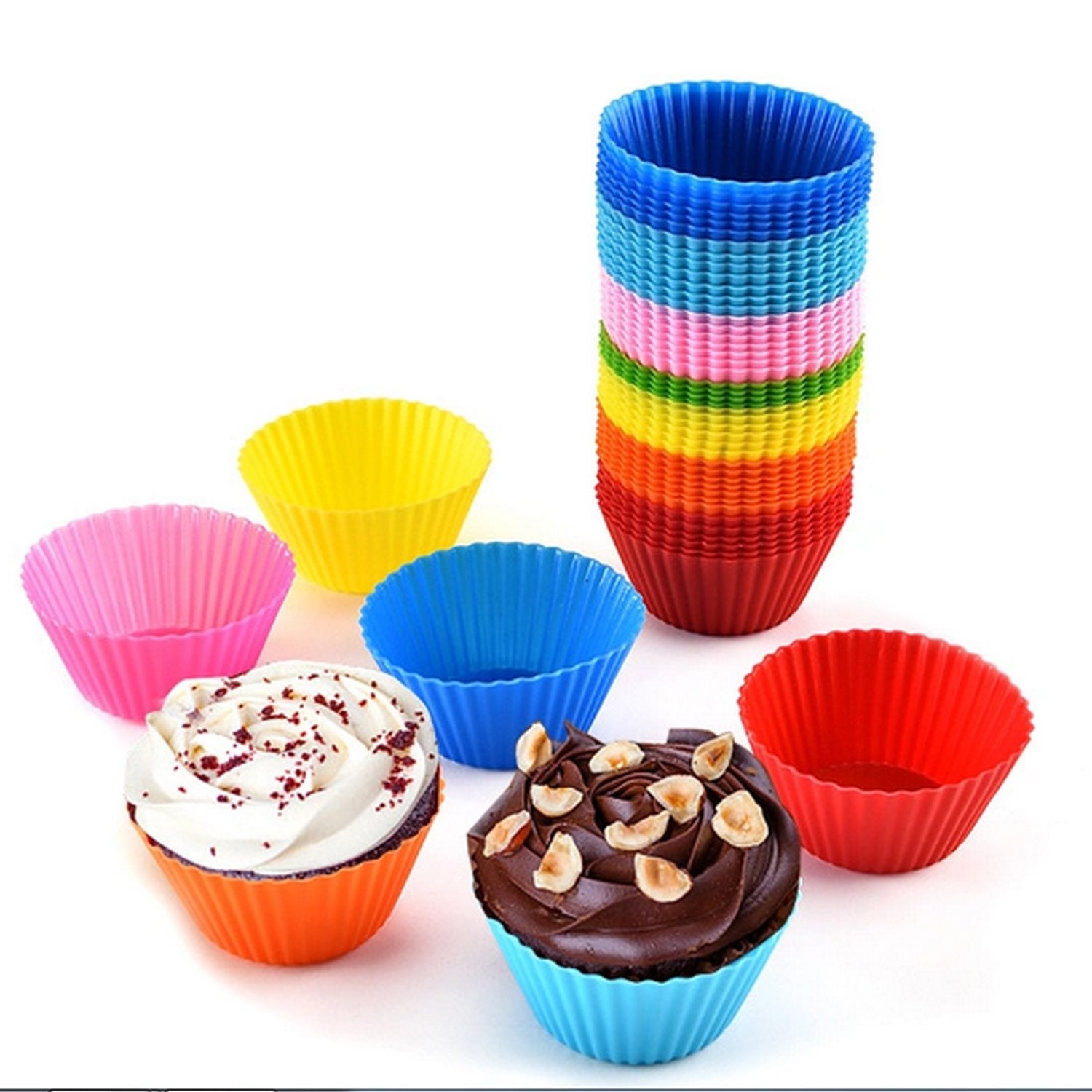 0797 Silicone Cup Cake Mould (1Pc) - India, 0.034 kgs