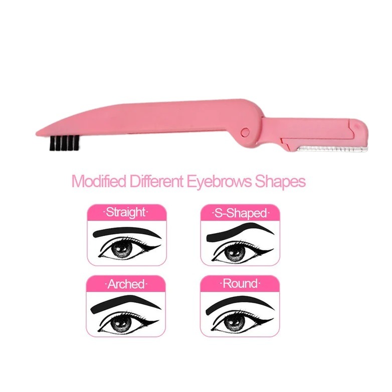 6648 3 in 1 Foldable Eyebrow Brush and Lash Comb,Double Ended Brow Brush Makeup Brush - China, 0.021 kgs
