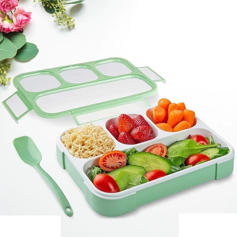 5212 Lunch Box 4 Compartment With Leak Proof Lunch Box For School & Office Use