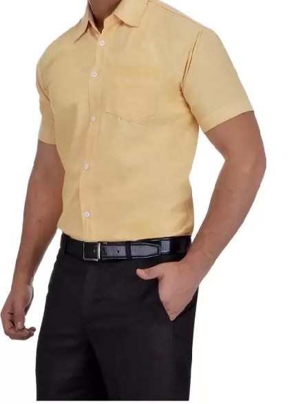 HALF-P40-SHIRT-SKIN Khadi Cotton Half Sleeve Shirt - India, L / 40, 0.25 kgs