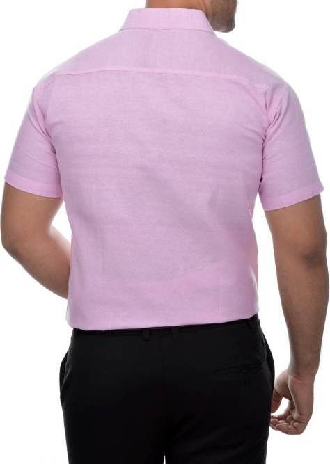 HALF-P44-SHIRT-PINK Khadi Cotton Half Sleeve Shirt - India, XXL / 44, 0.25 kgs