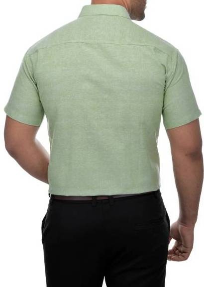 HALF-P44-SHIRT-GREEN Khadi Cotton Half Sleeve Shirt - India, XXL / 44, 0.25 kgs