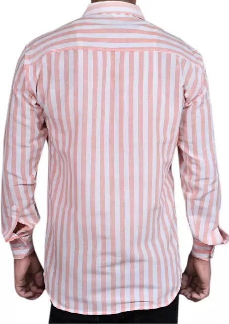 FULL-L40-SHIRT-ORANGE Khadi Cotton Full Sleeve Shirt - L / 40, 0.25 kgs, India