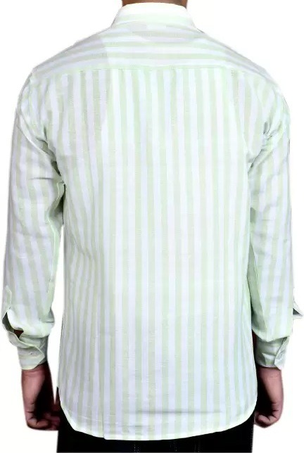 FULL-L44-SHIRT-GREEN Khadi Cotton Full Sleeve Shirt - XXL / 44, 0.25 kgs, India