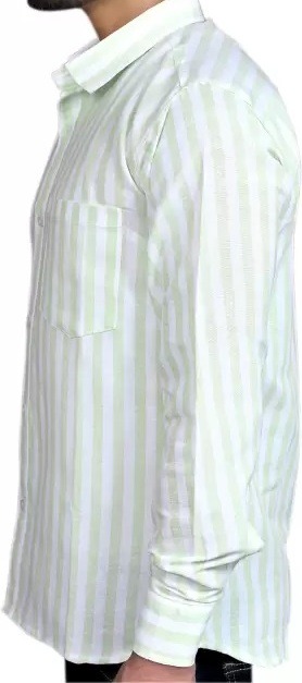FULL-L42-SHIRT-GREEN Khadi Cotton Full Sleeve Shirt - XL / 42, 0.25 kgs, India