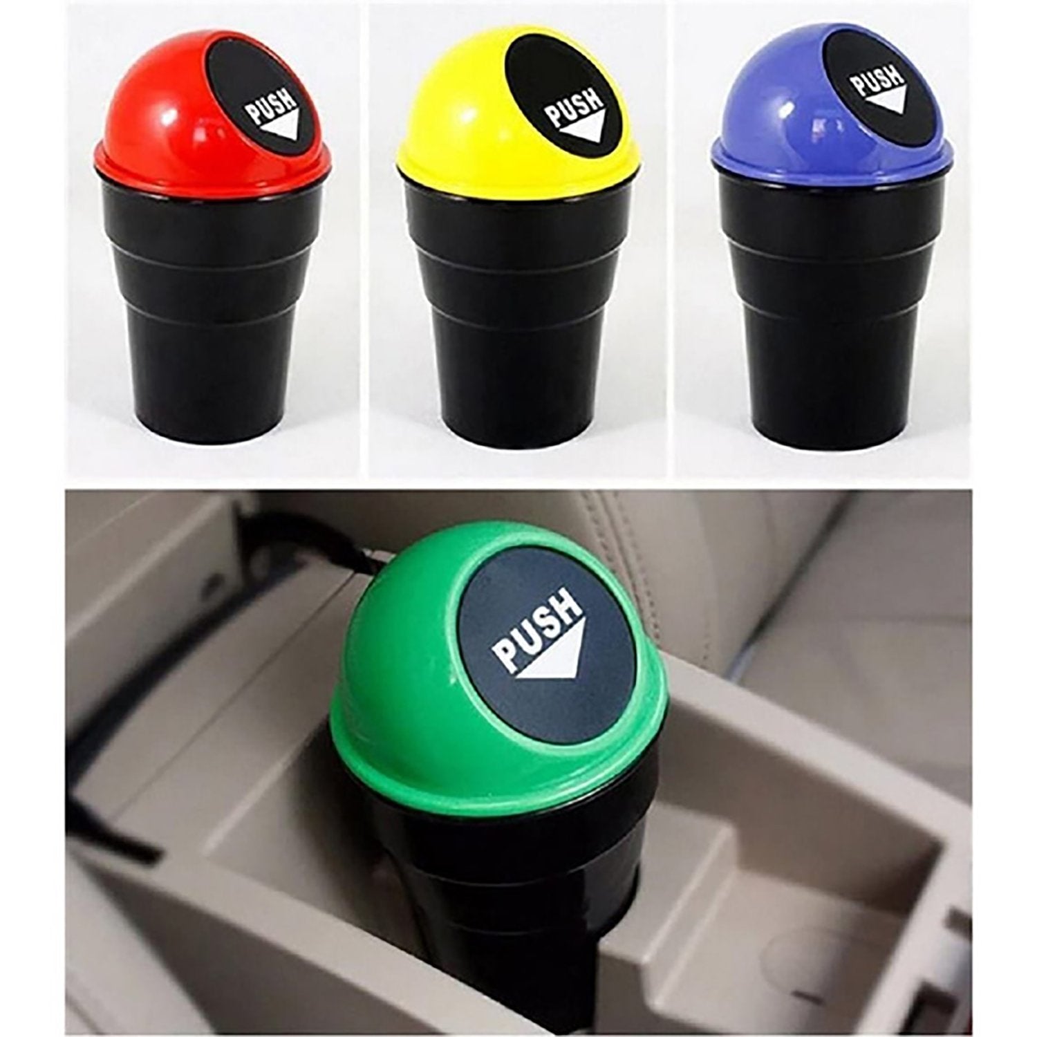 1738 Mini Car Trash Bin Can Holder Dustbin - India, 0.29 kgs