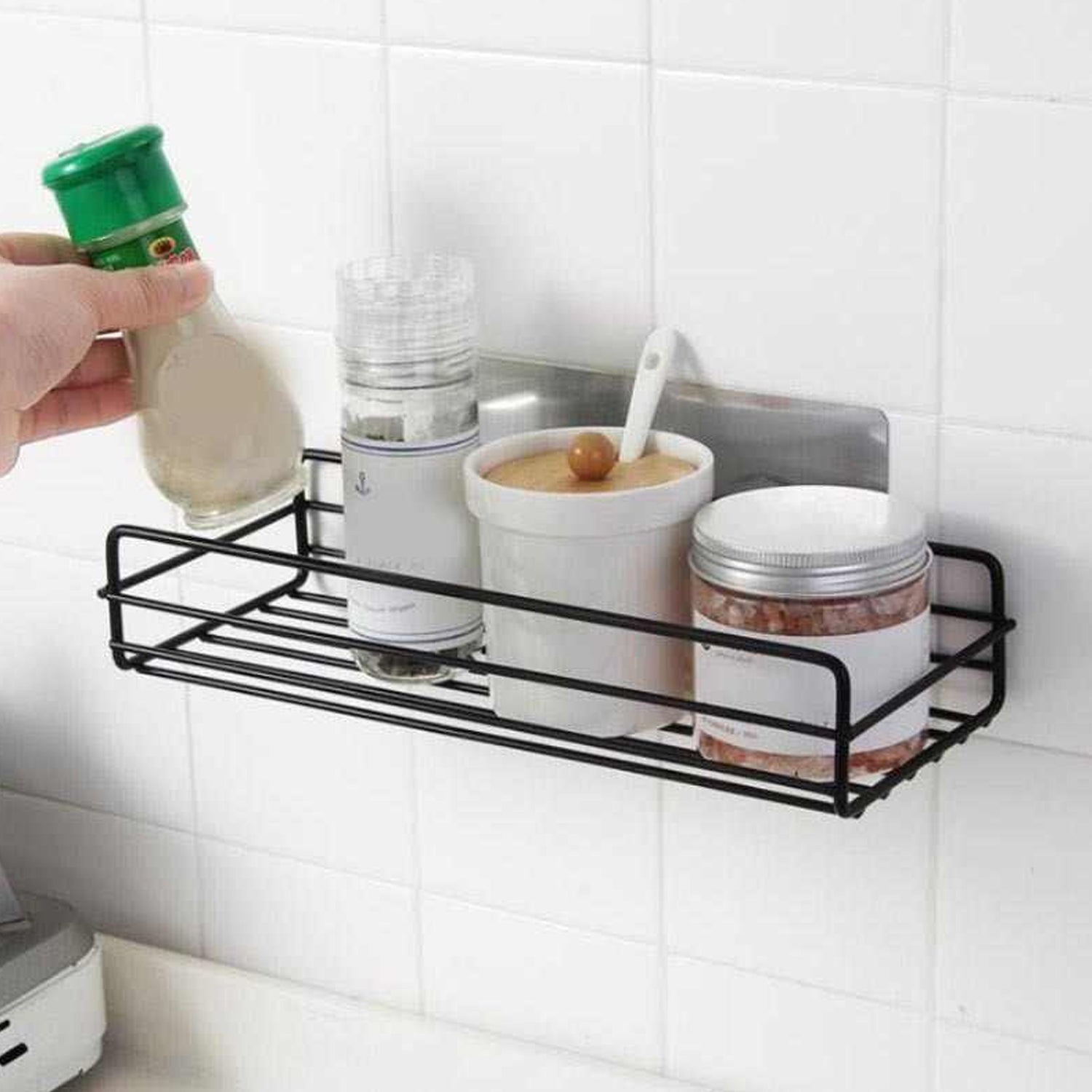 1764  Multipurpose Wall Mount Metal Bathroom Shelf and Rack for Home and Kitchen. - India, 0.564 kgs