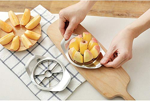 2140 Stainless Steel Apple Cutter Slicer with 8 Blades and Handle - India, 0.101 kgs