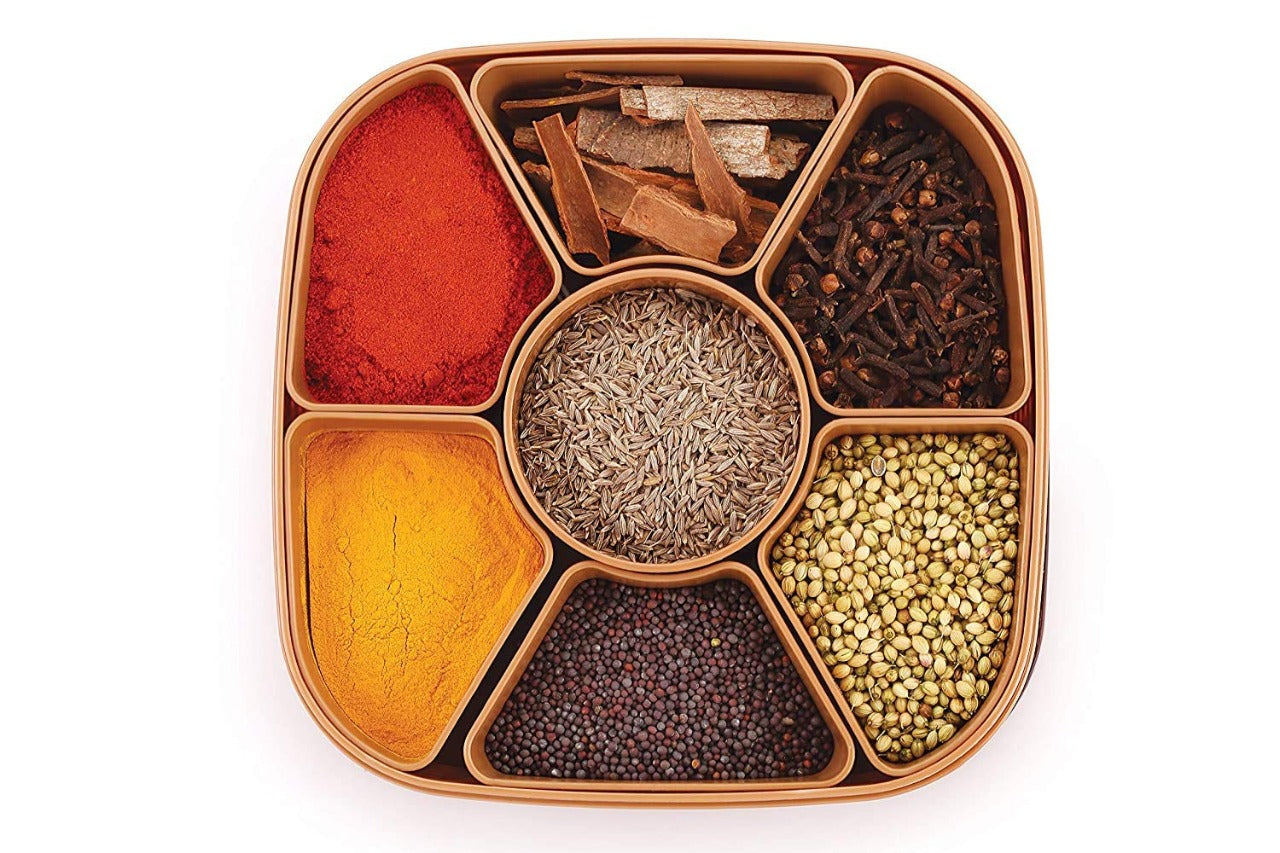 2198 Masala Rangoli Box Dabba for keeping Spices - India, 0.65 kgs