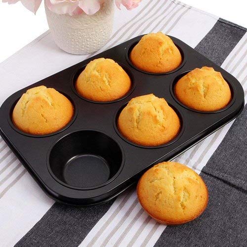 2210 Non-Stick Reusable Cupcake Baking Slot Tray for 6 Muffin Cup - China, 0.318 kgs