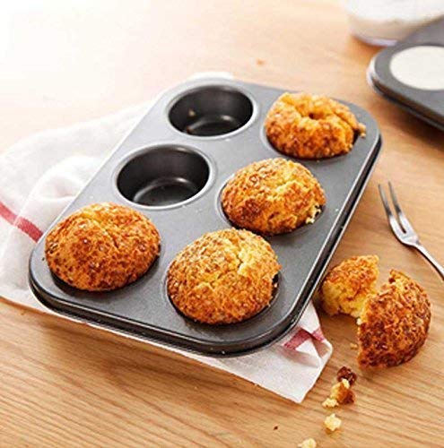 2210 Non-Stick Reusable Cupcake Baking Slot Tray for 6 Muffin Cup - China, 0.318 kgs