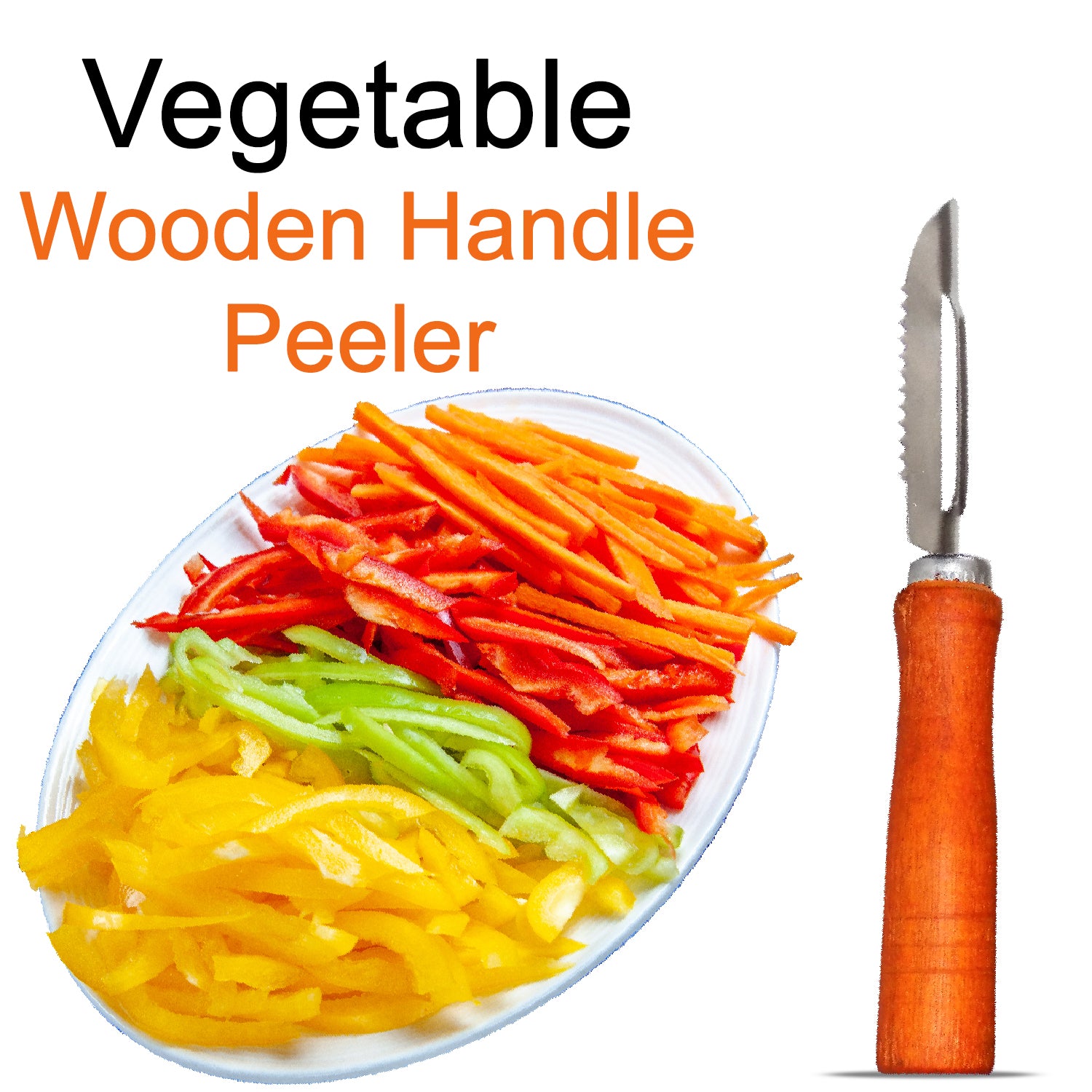 2455 Wooden Handle and Stainless Steel Vegetable Peeler - China, 0.042 kgs