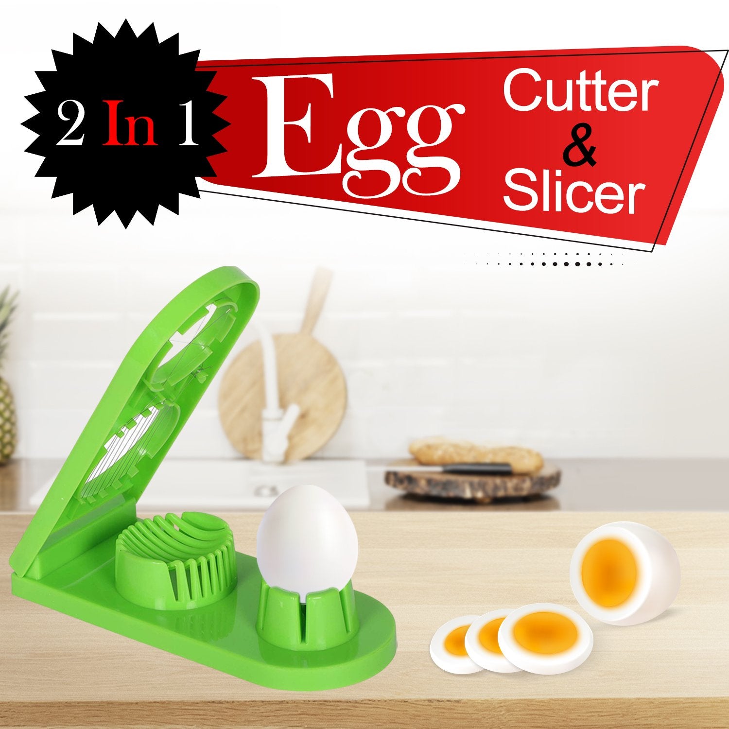 2555 Multi-Segment 2 in 1 Egg Cutter/Slicer - India, 0.154 kgs