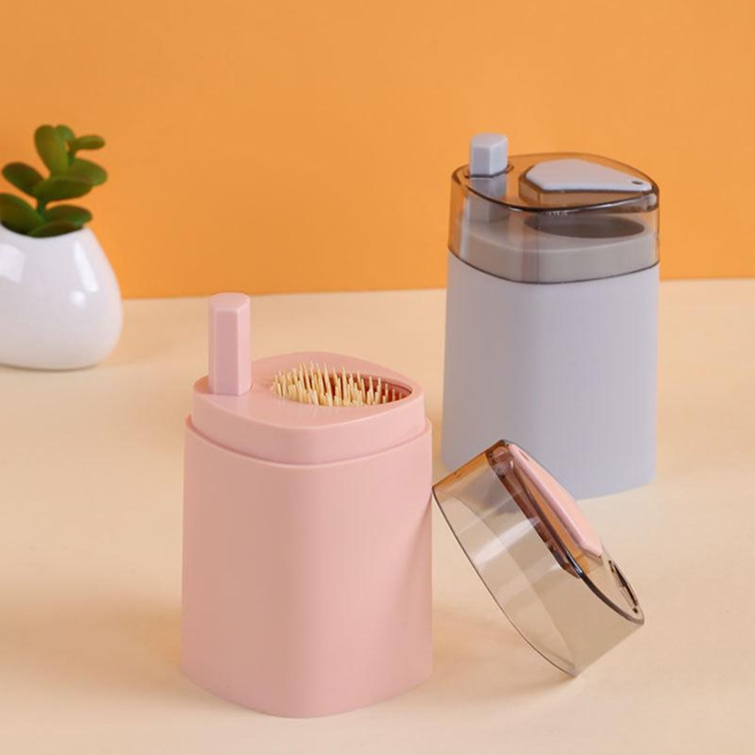 4005 Toothpick Holder Dispenser, Pop-Up Automatic Toothpick Dispenser for Kitchen Restaurant Thickening Toothpicks Container Pocket Novelty, Safe Container Toothpick Storage Box. - China, 0.082 kgs