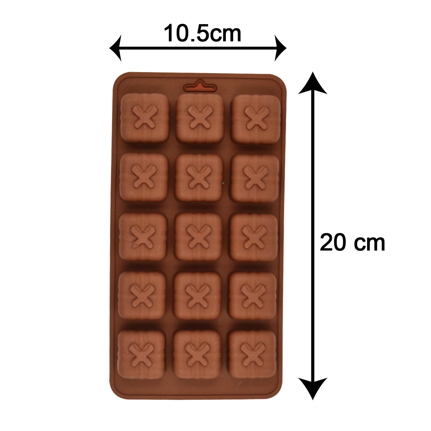 4632 15 Cavity Square Shape design Silicone Mold Baking Tray - India, 0.147 kgs