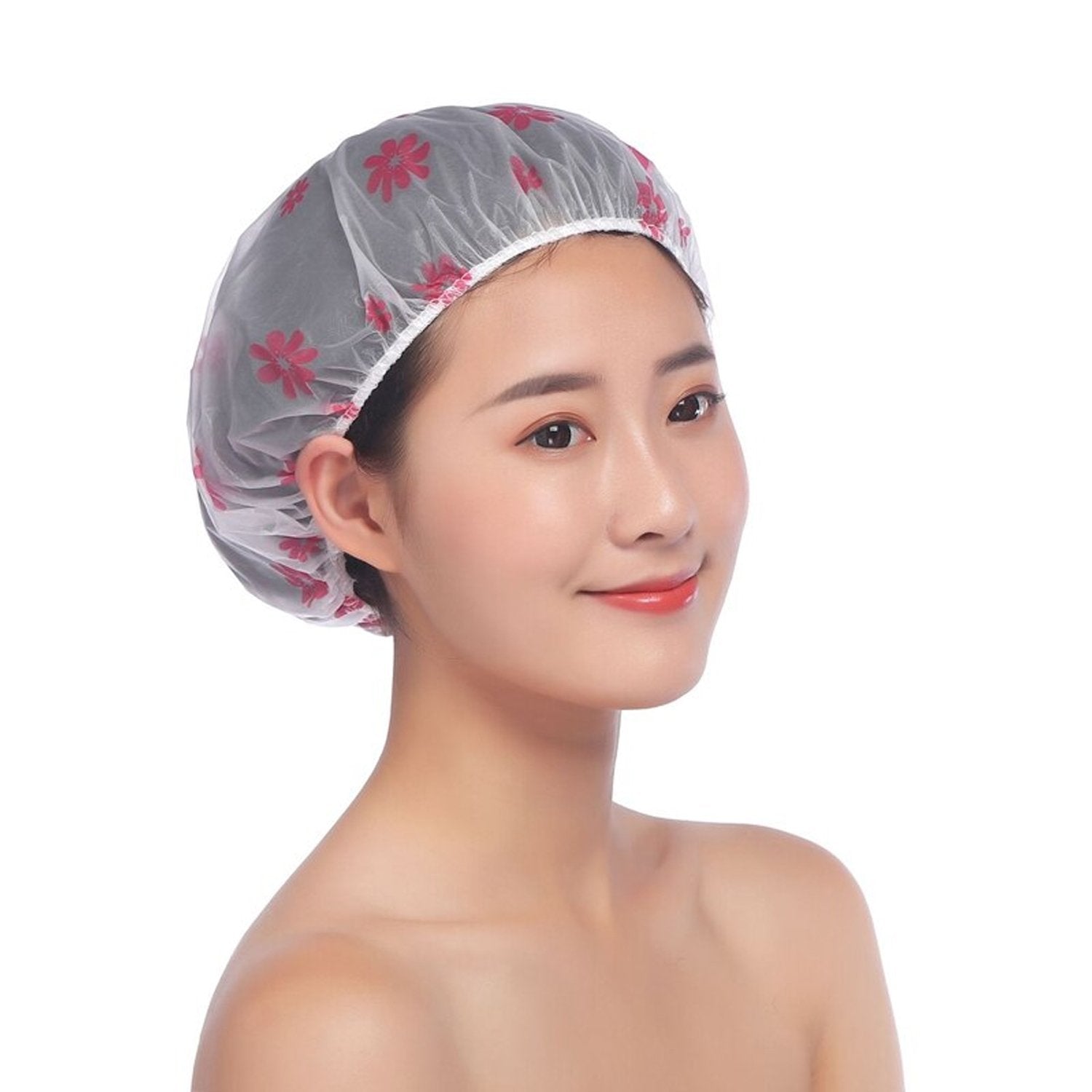 6030 Shower Cap Bath Shower Cap ,Women Reusable Waterproof Women Shower - China, 0.324 kgs