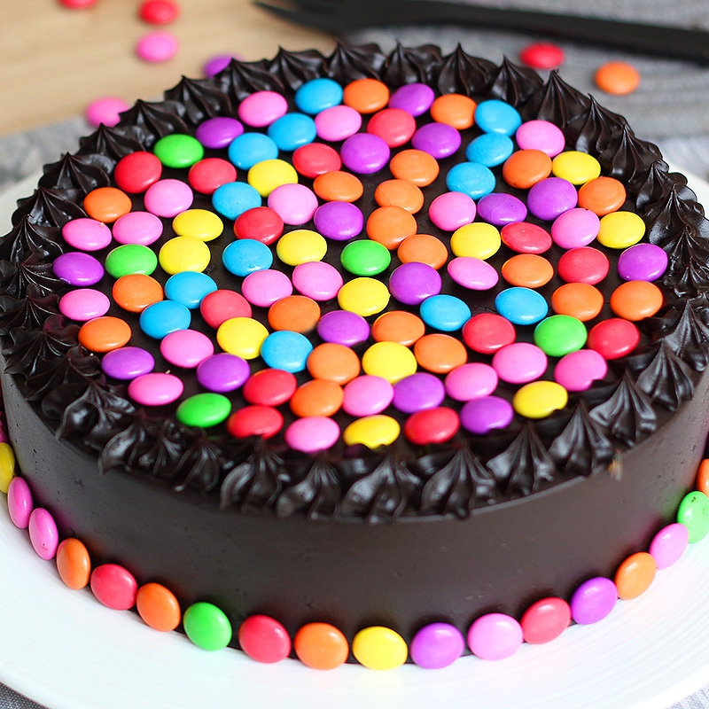 Kitkat gems cake 2 tier - MrCake