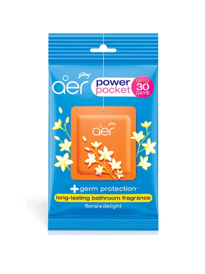 Godrej Aer Power Pocket Floral Delight Bathroom Freshener 10g