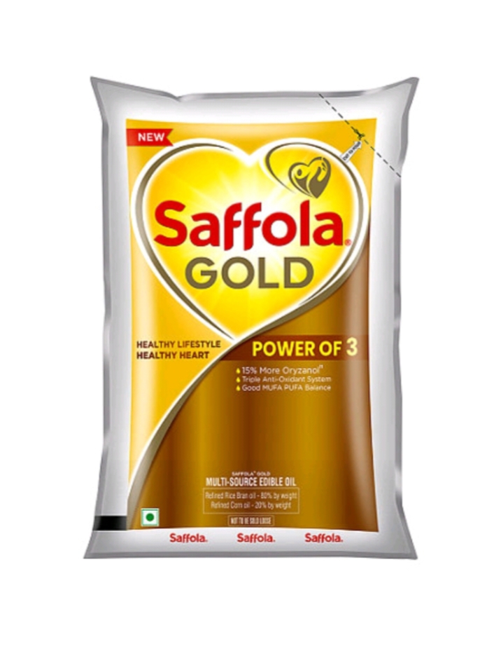 Saffola Gold Rice Bran And Corn Based Blended Oil 1l