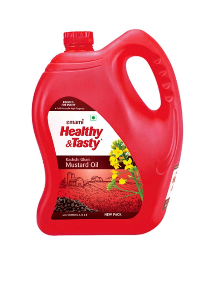 Emami Healthy & Tasty Kachchi Ghani Mastard Oil 5L