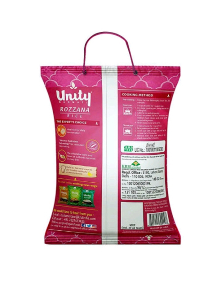 Unity Rozzana Basmati Rice 5kg